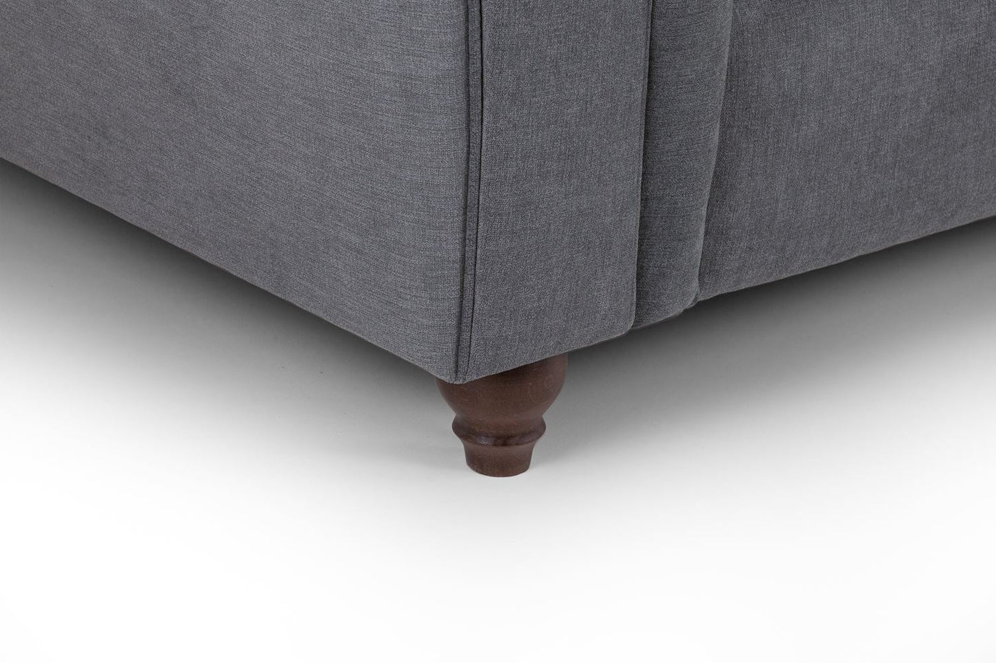 Windsor Large Footstool In Grey