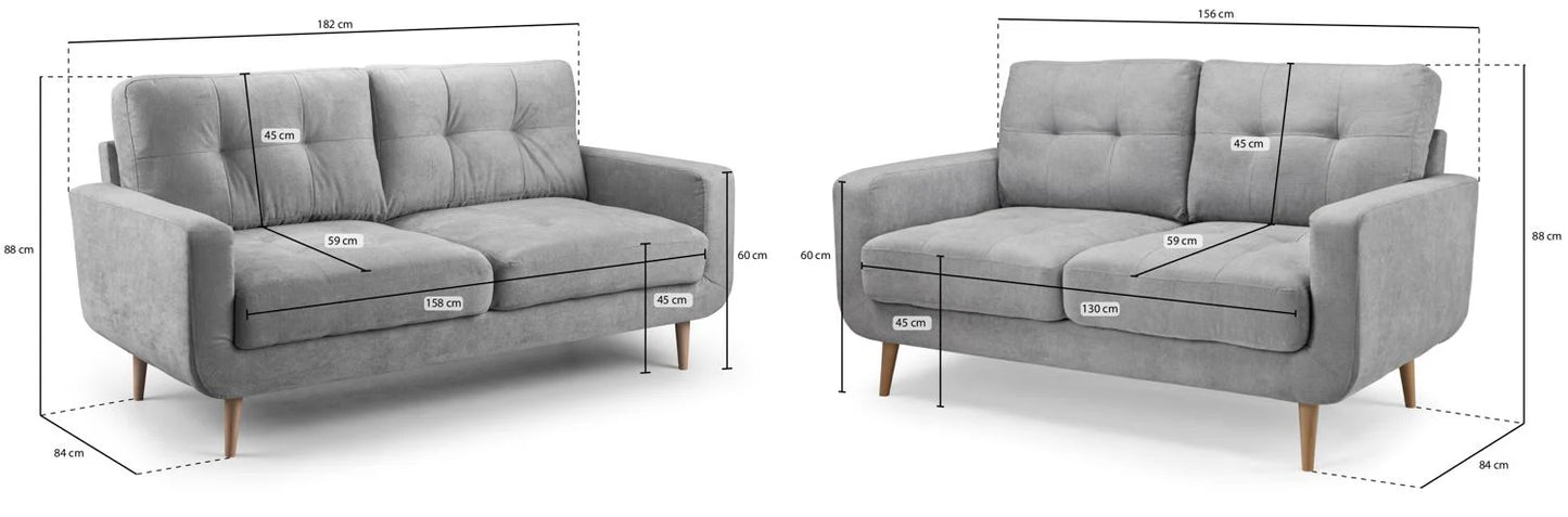 Aurora Grey 3+2 Sofa Set