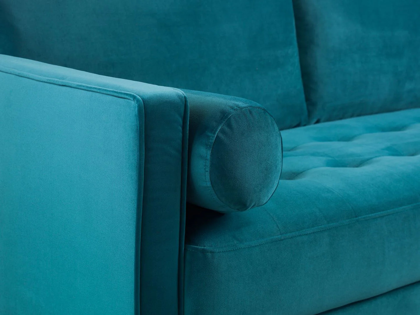 Harper Plush Teal 4 Seater Sofa