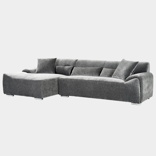 Modena Left Hand Corner Sofa In Charcoal