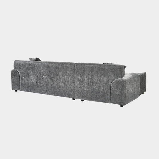 Modena Left Hand Corner Sofa In Charcoal