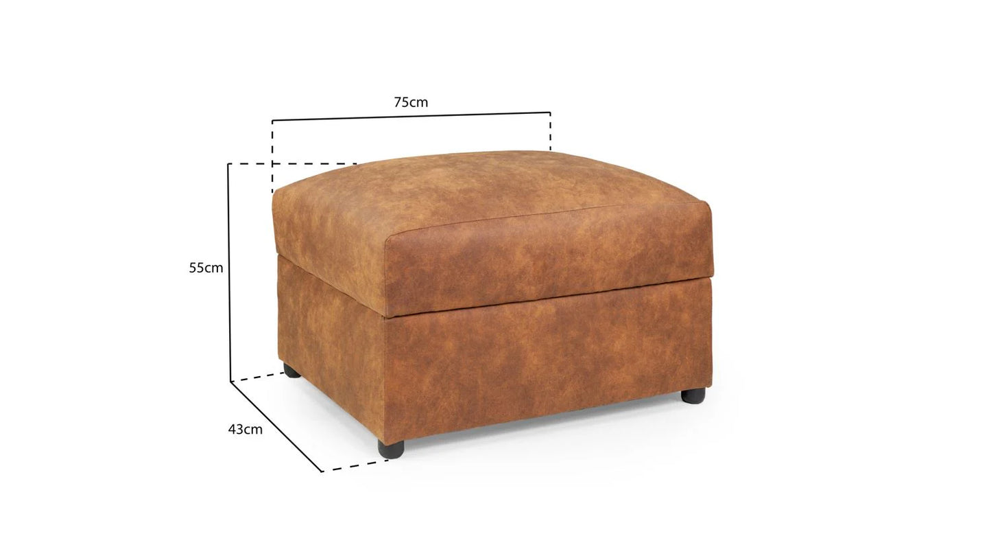 Oakland Storage Footstool In Tan