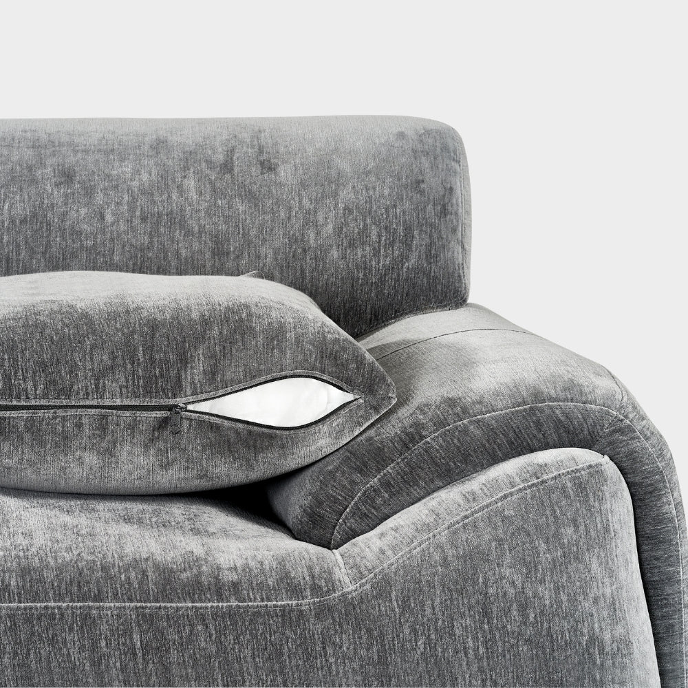 Modena Left Hand Corner Sofa In Charcoal