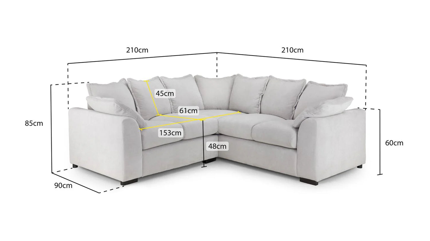 Colbee Large Corner Sofa In Teal