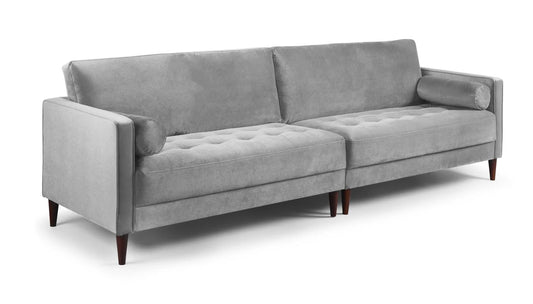 Harper Plush Grey 4 Seater Sofa