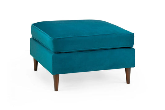 Harper Plush Teal Large Footstool