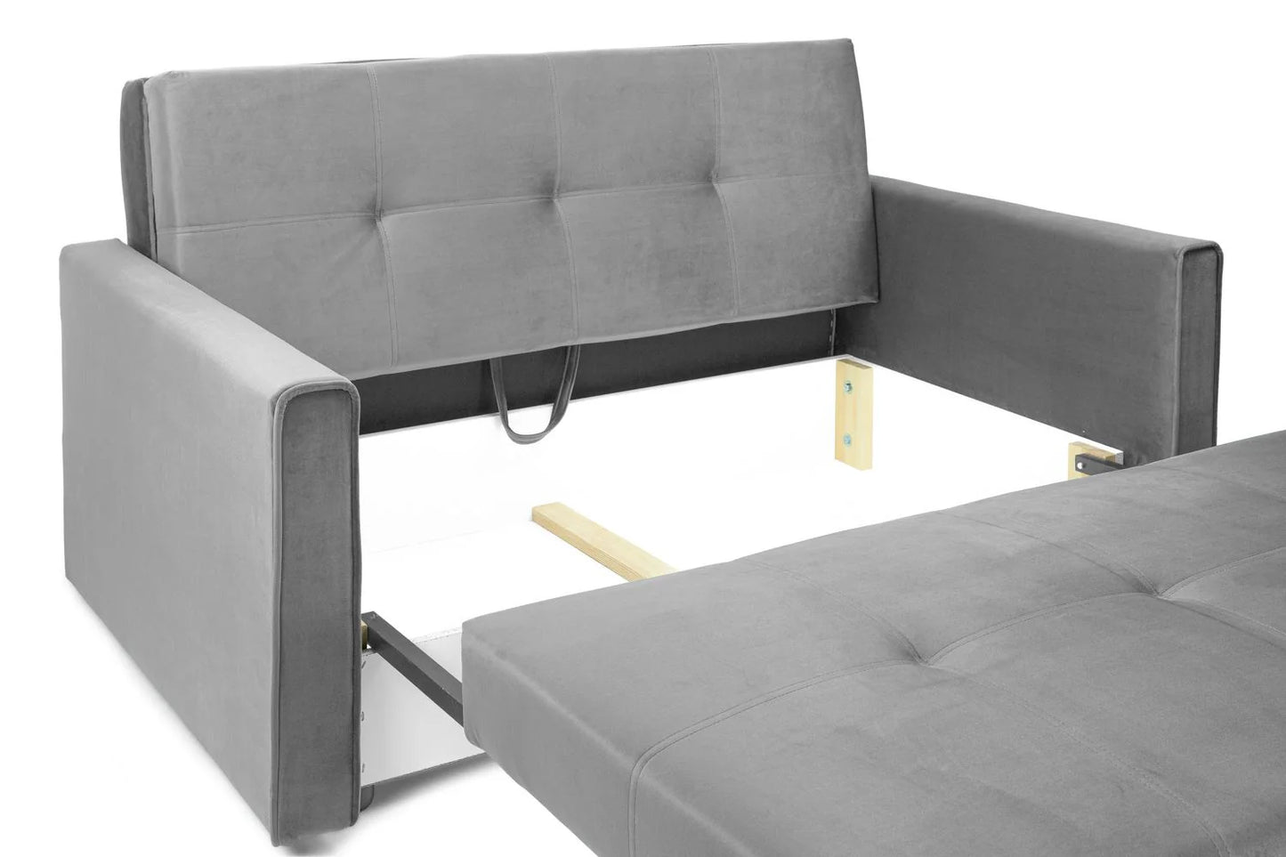 Viva 2 Seater Sofa Bed In Plush Grey