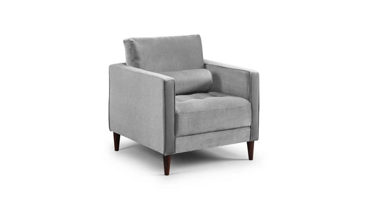 Harper Plush Grey Armchair
