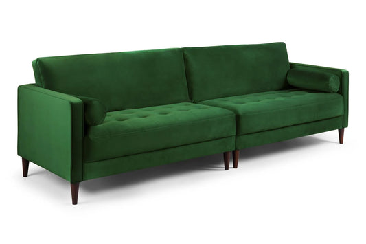 Harper Plush Green 4 Seater Sofa