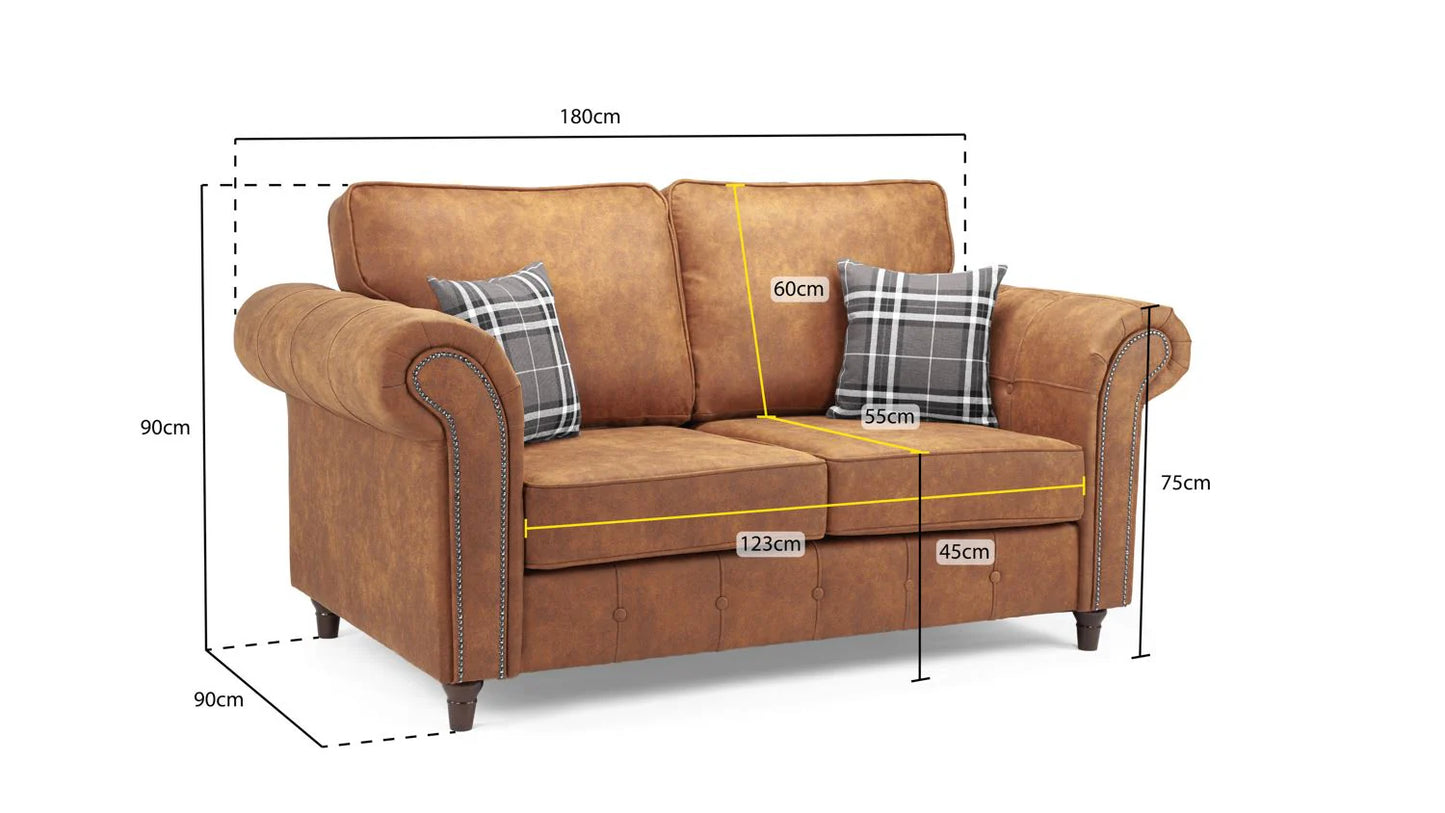 Oakland 3+2 Sofa Set In Tan