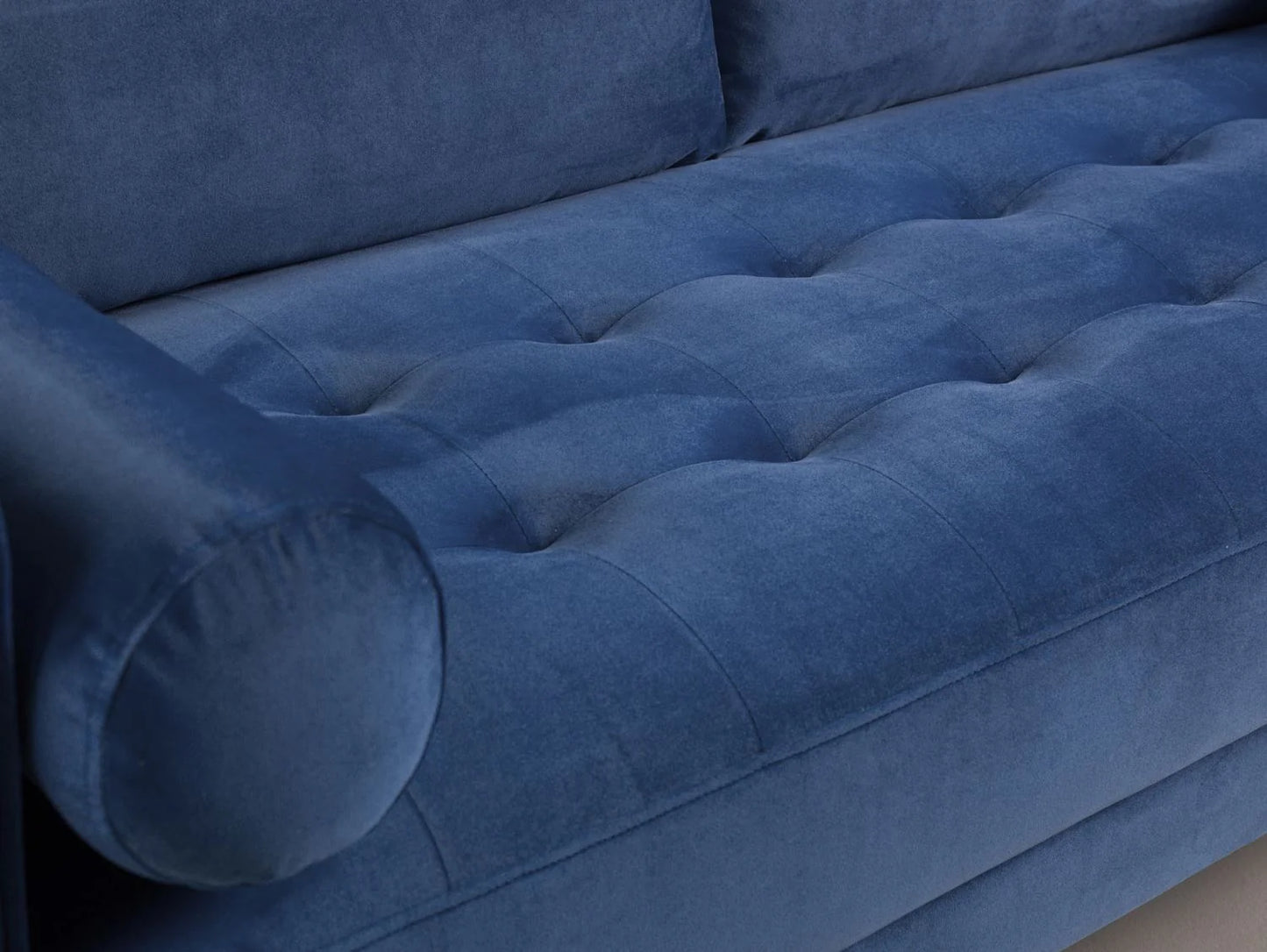 Harper Plush Blue 4 Seater Sofa