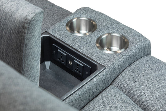 Linden Recliner Sofa Grey 2 Seater