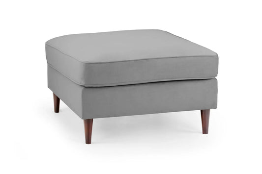Harper Plush Grey Large Footstool
