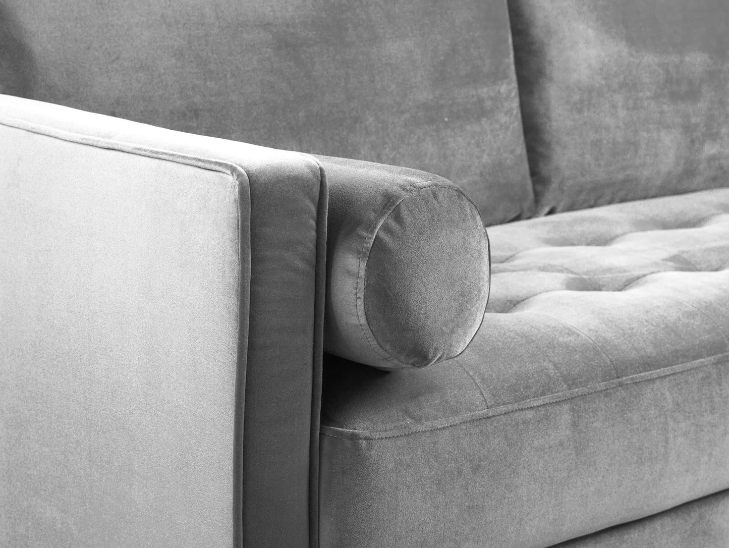 Harper Plush Grey 3 Seater Sofa