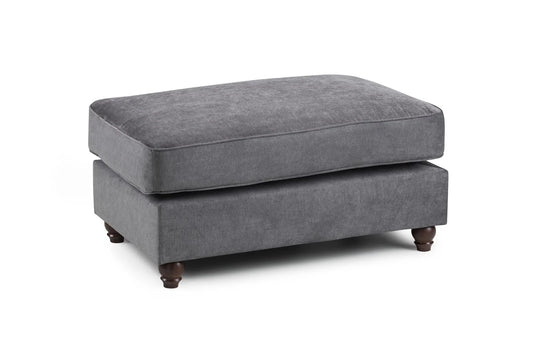 Windsor Large Footstool In Grey