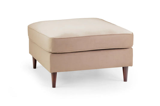 Harper Plush Beige Large Footstool