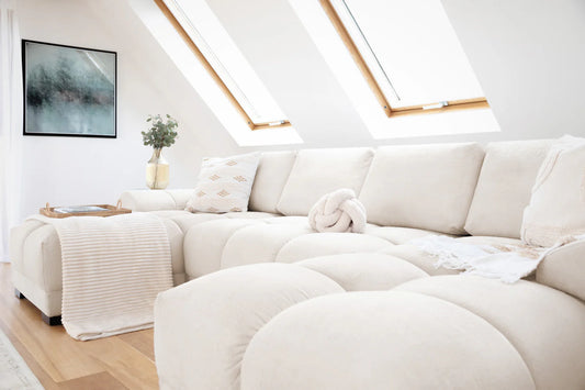 Azzuro Cream Large U-Shape Sofa