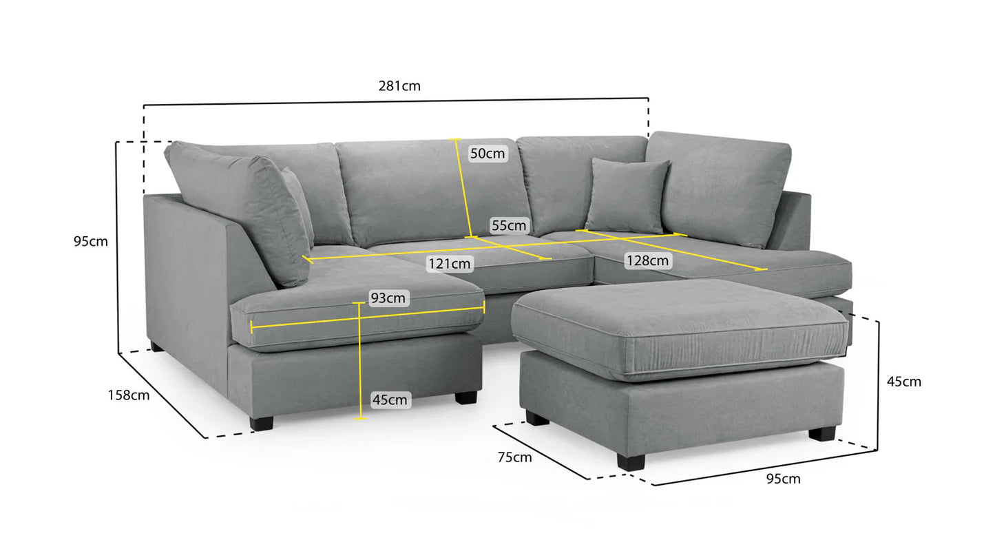 Carnaby Sofa In Grey Polyester
