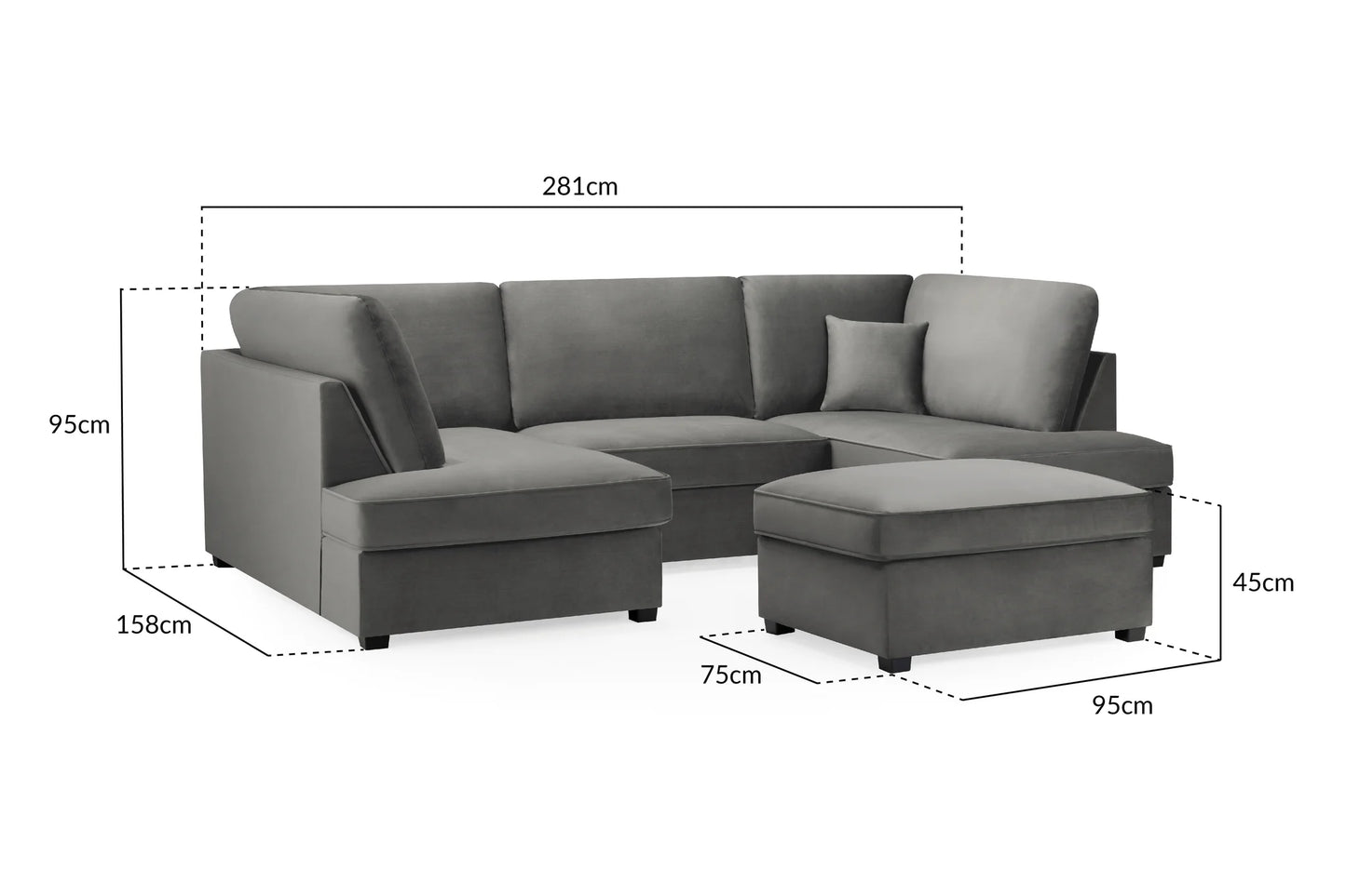 Carnaby Sofa In Plush Grey