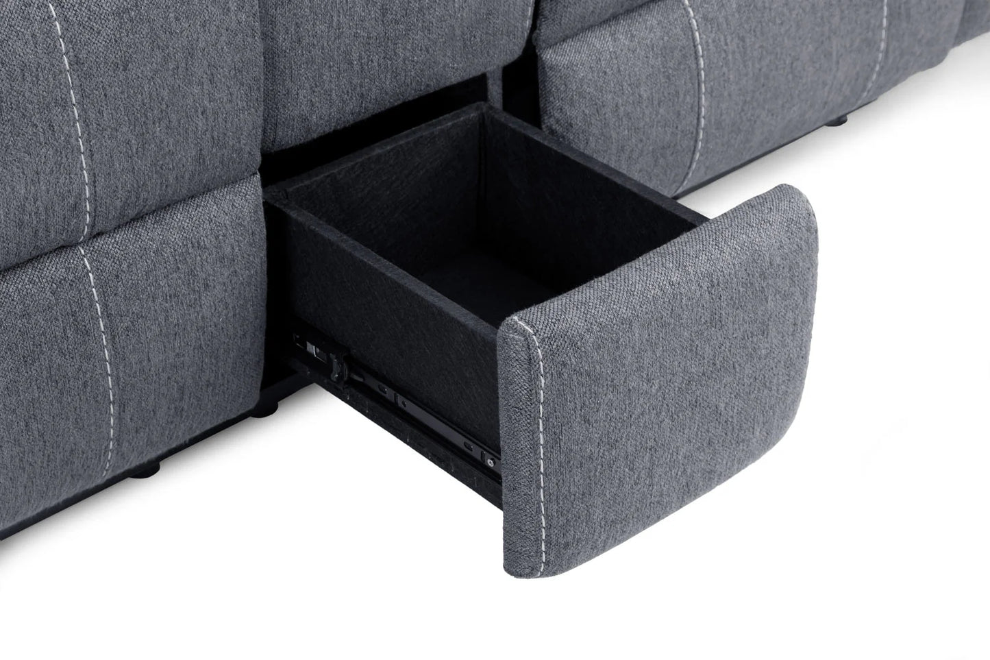 The Harold Tech Electric Reclining Sofa Set In Grey Fabric