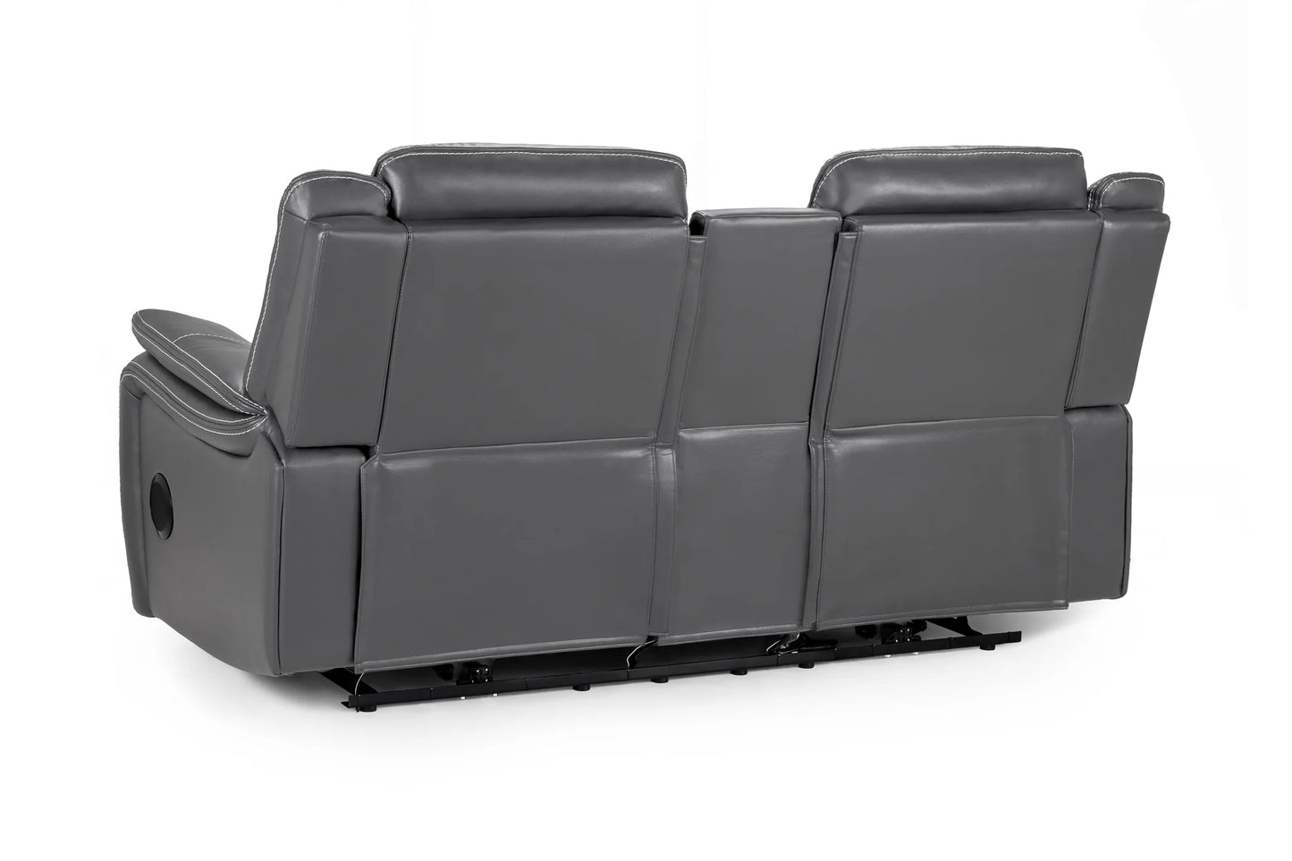 The Harold Tech Electric Reclining 2 Seater Sofa In Grey Leather