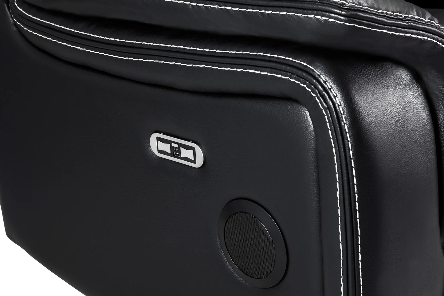 The Harold Tech Electric Reclining Armchair In Black Leather
