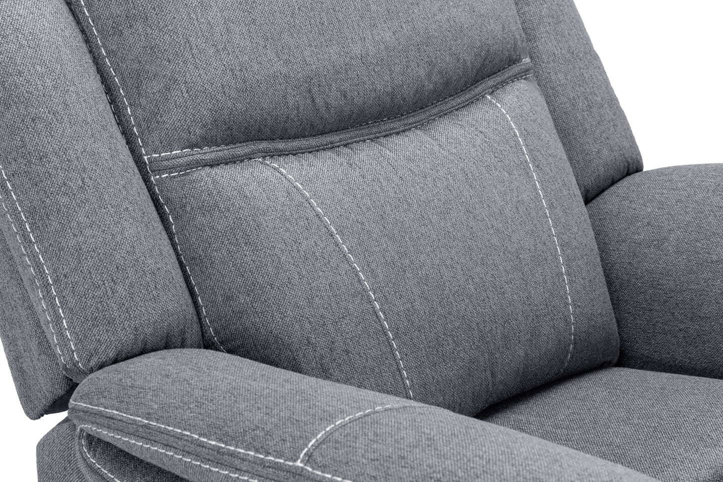 The Harold Tech Electric Reclining Armchair In Grey Fabric