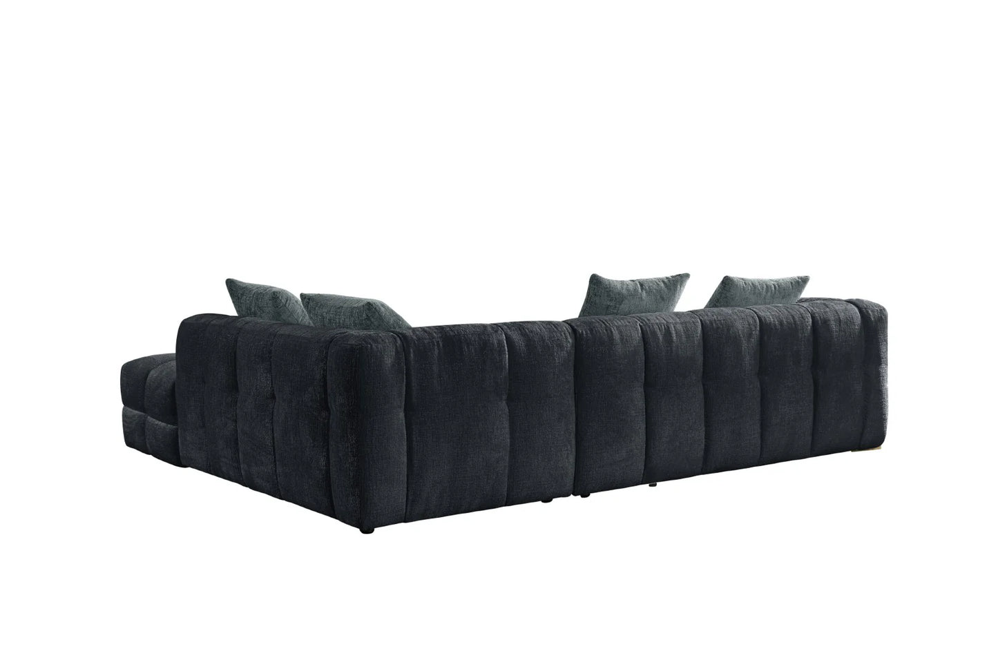 Genoa Sofa Charcoal Right Hand Large Corner