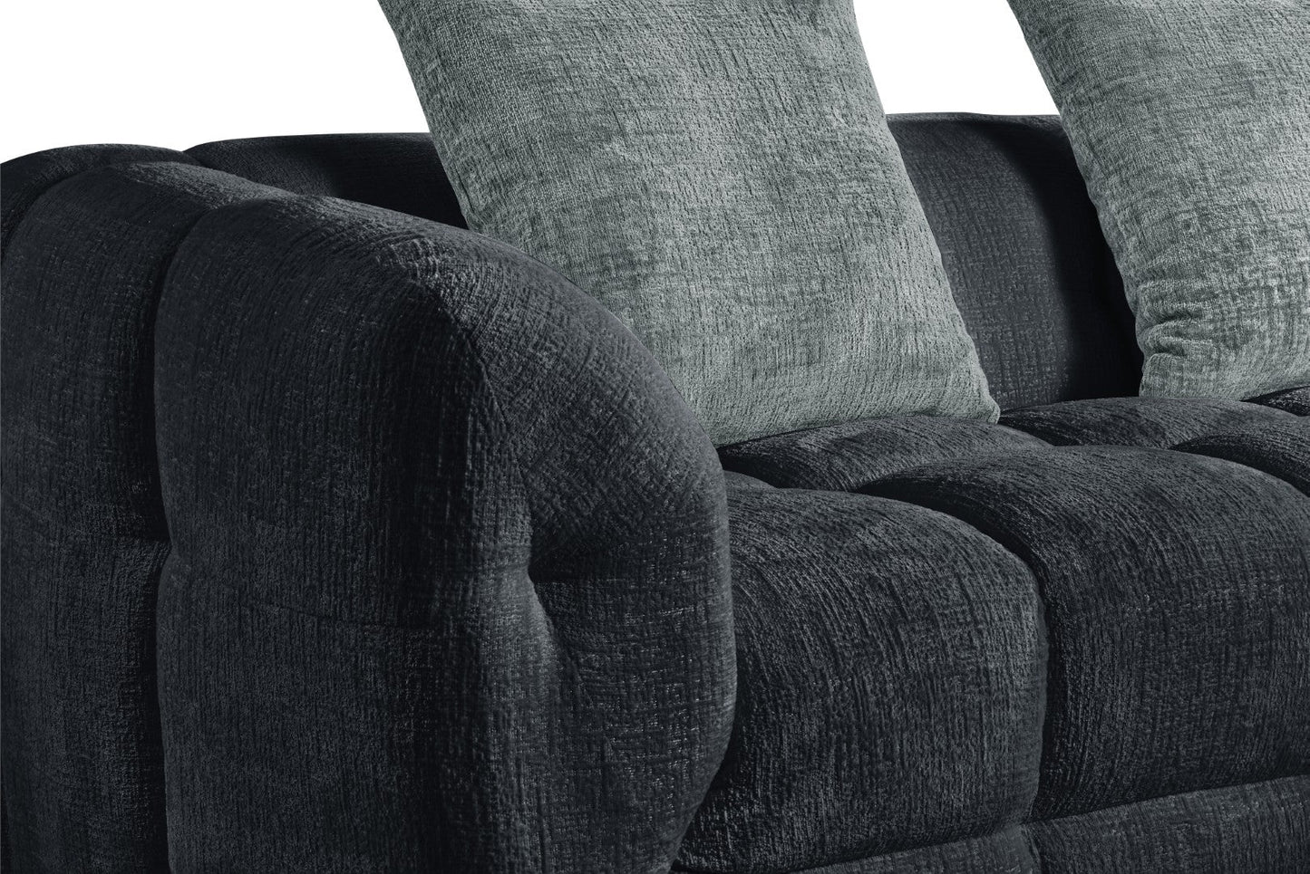 Genoa Sofa Charcoal Right Hand Large Corner