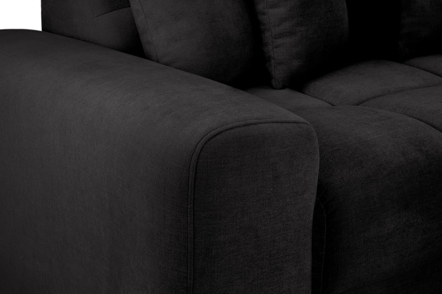 Jacob Sofa Black Left Hand Facing Corner