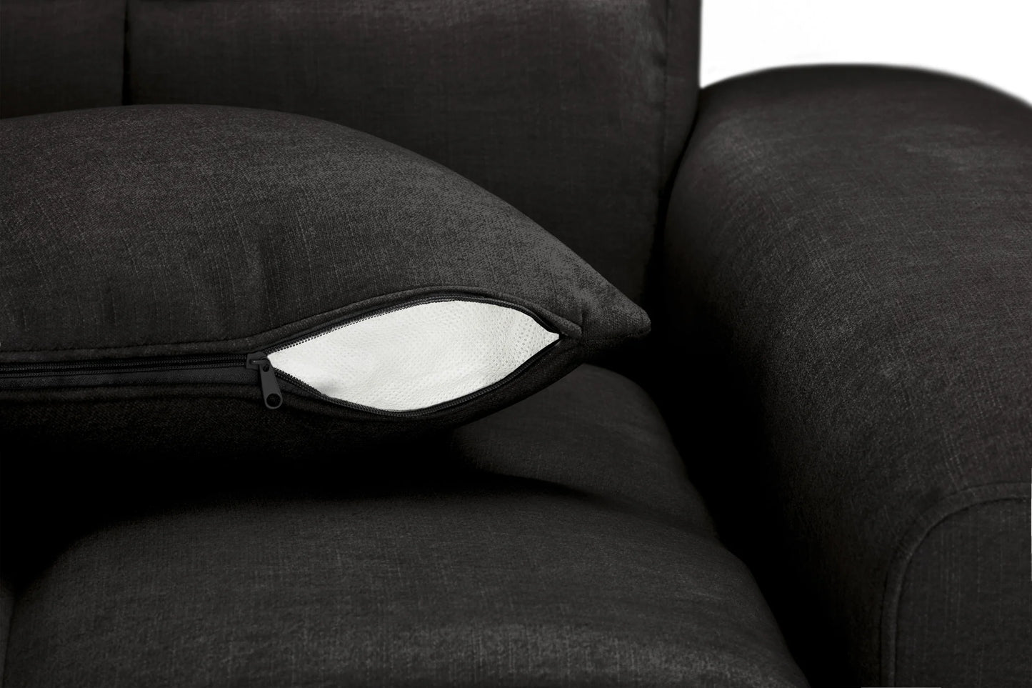 Jacob Sofa Black Right Hand Facing Corner Sofa