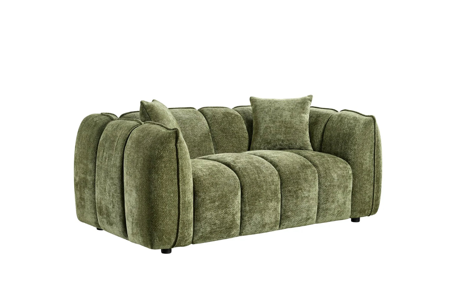 Venice 3+2 Seater Sofa Set Deal In Olive Upholstery
