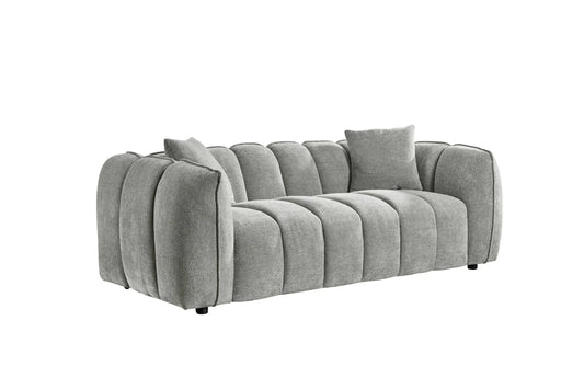 Venice 3 Seater Sofa In Grey Upholstery