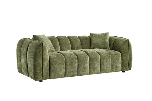 Venice 3 Seater Sofa In Olive Upholstery
