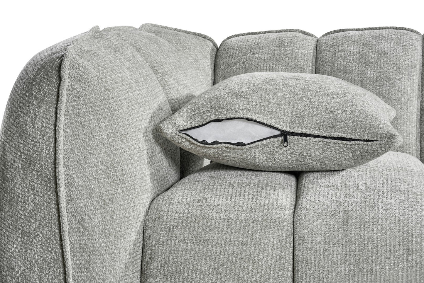 Venice 3 Seater Sofa In Grey Upholstery