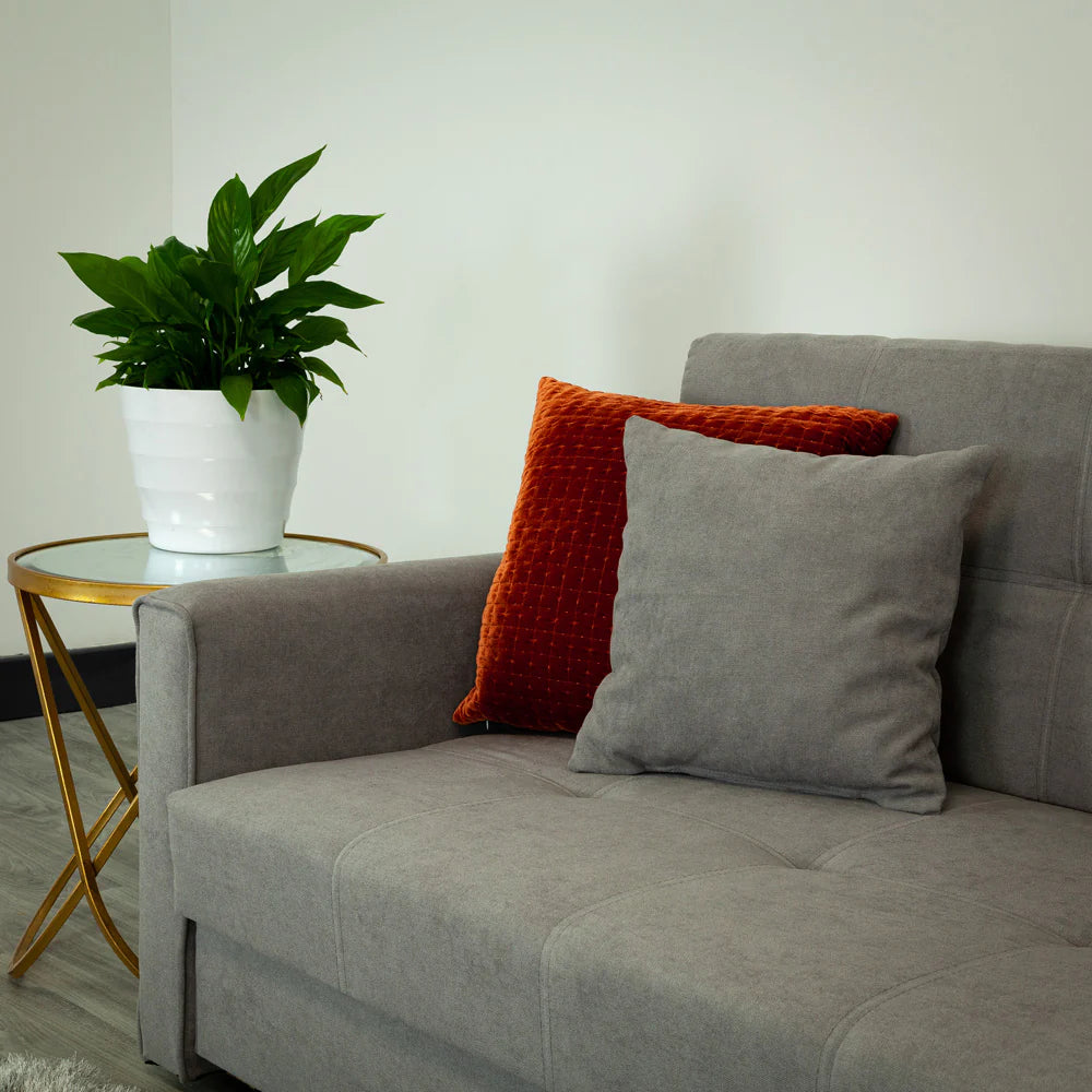 Viva 3 Seater Sofa Bed In Polyester Grey