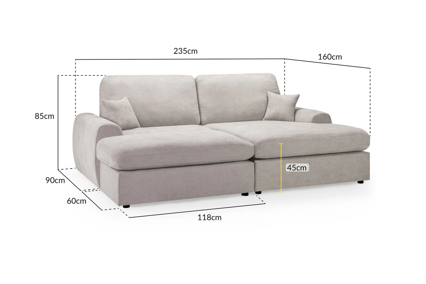 Winnie Cinema Sofa Beige Universal Corner