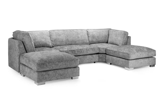 Bishop U-Shape Platinum Fullback Sofa