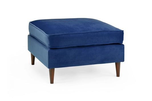 Harper Plush Blue Large Footstool
