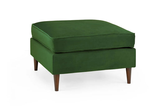 Harper Plush Green Large Footstool