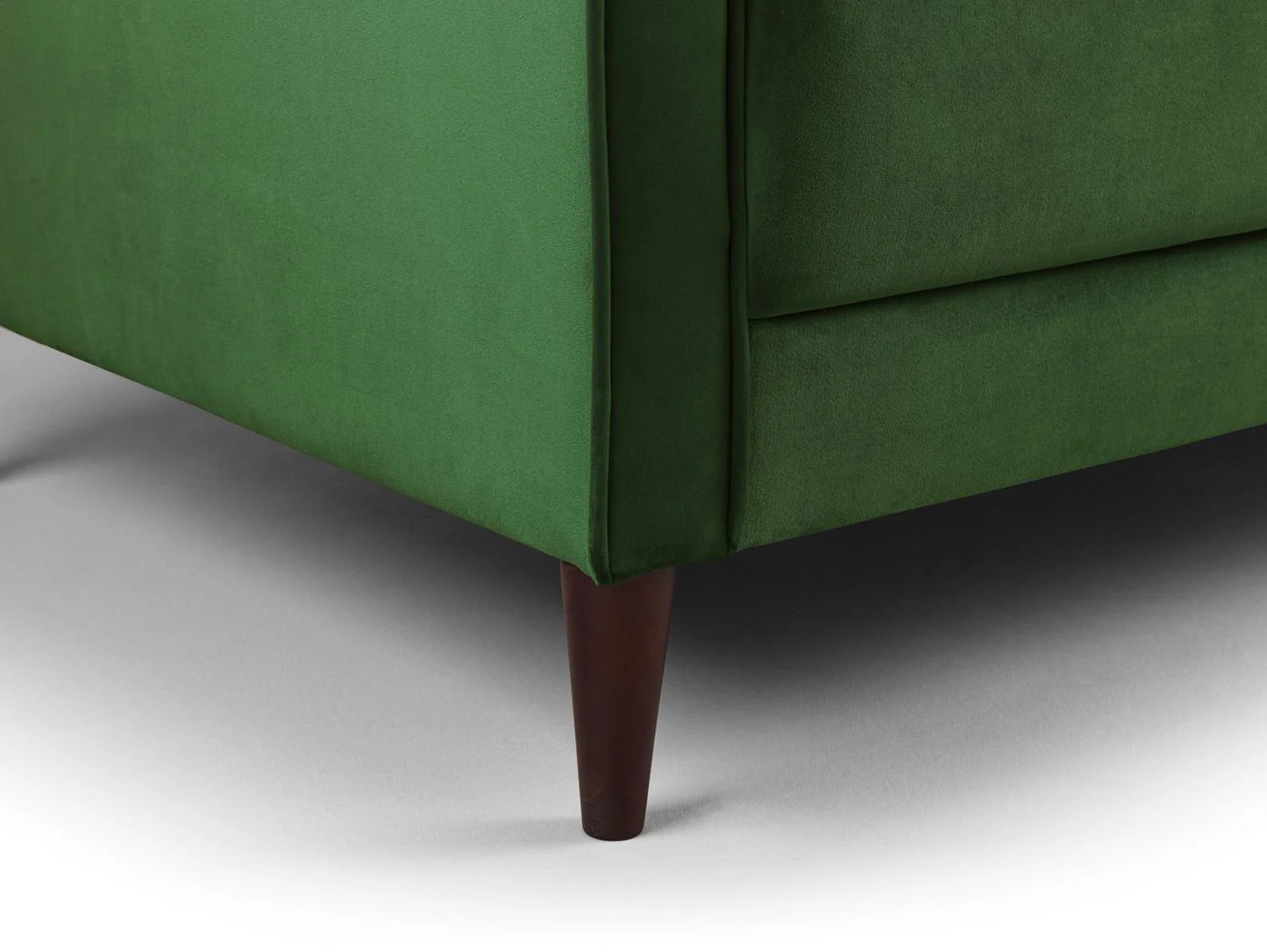 Harper Plush Green Large Footstool
