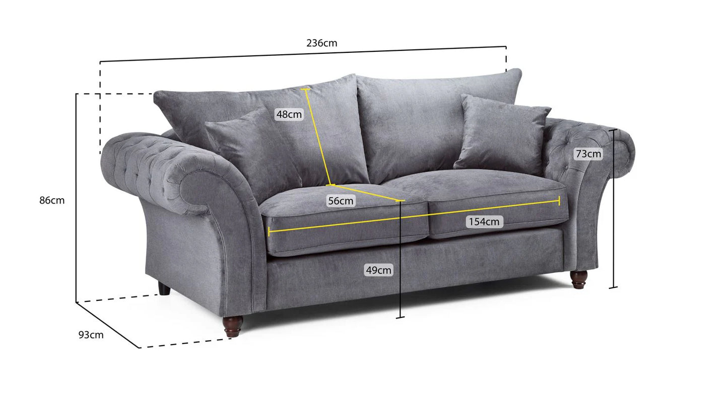 Windsor 3 Seater Sofa In Stone