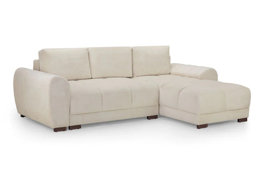 Azzuro Cream Universal Corner Sofa Bed