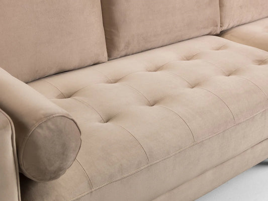Harper Plush Beige 3 Seater Sofa