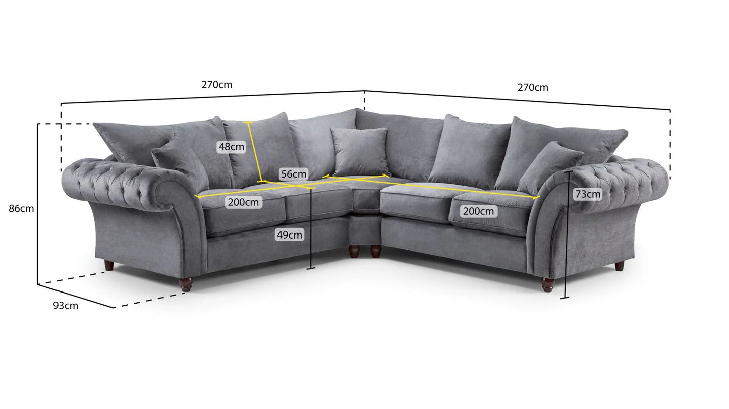 Windsor Large Corner Sofa In Stone