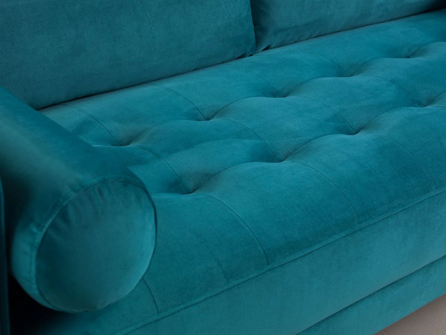 Harper Plush Teal 4 Seater Sofa