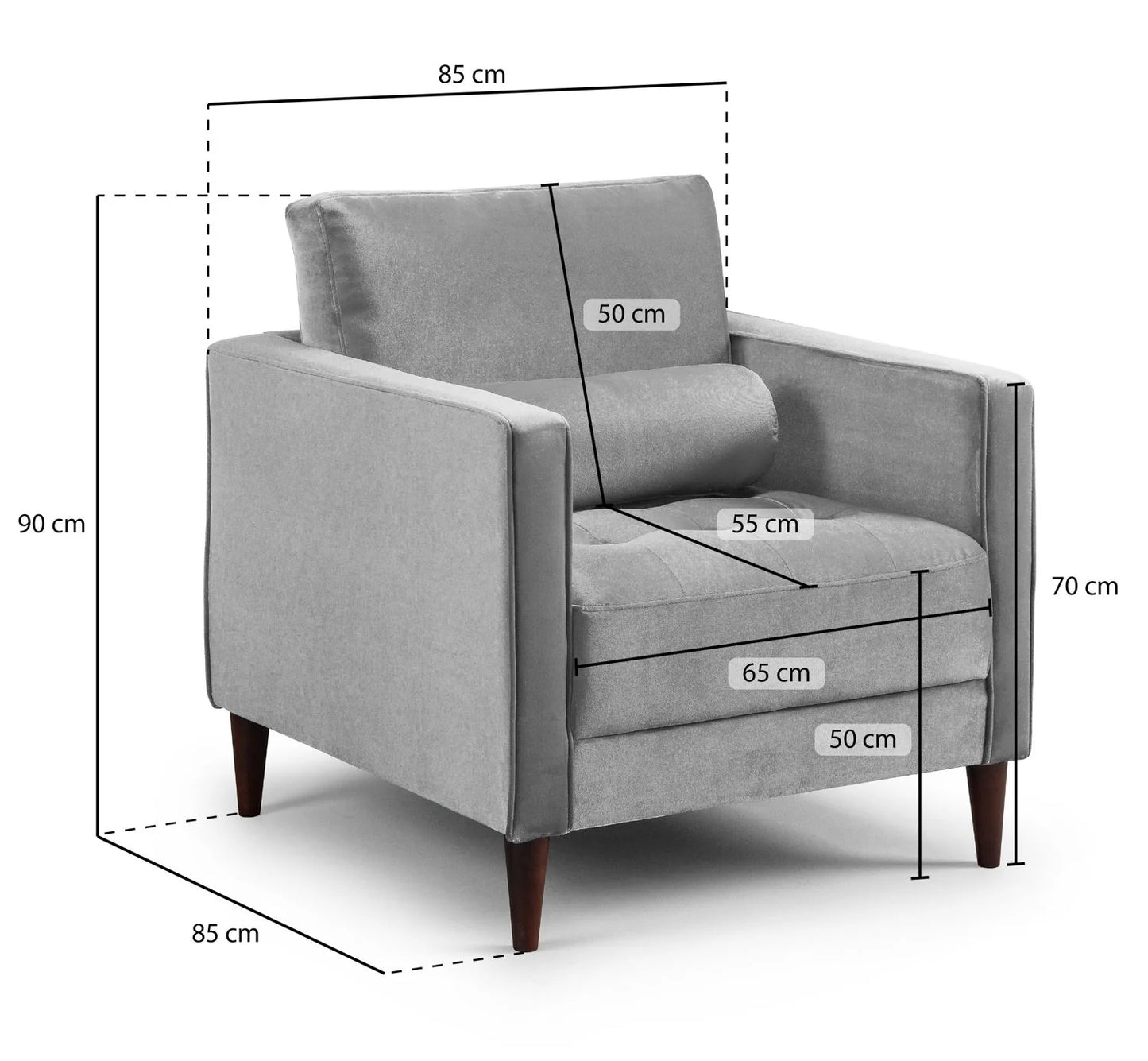 Harper Plush Beige Armchair