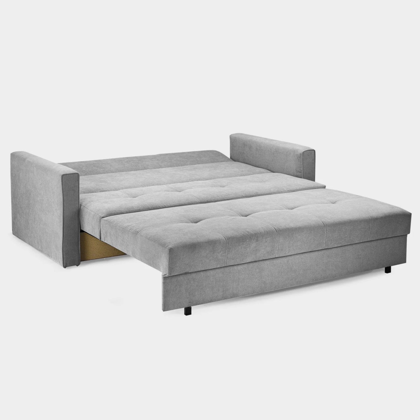 Viva 3 Seater Sofa Bed In Polyester Grey