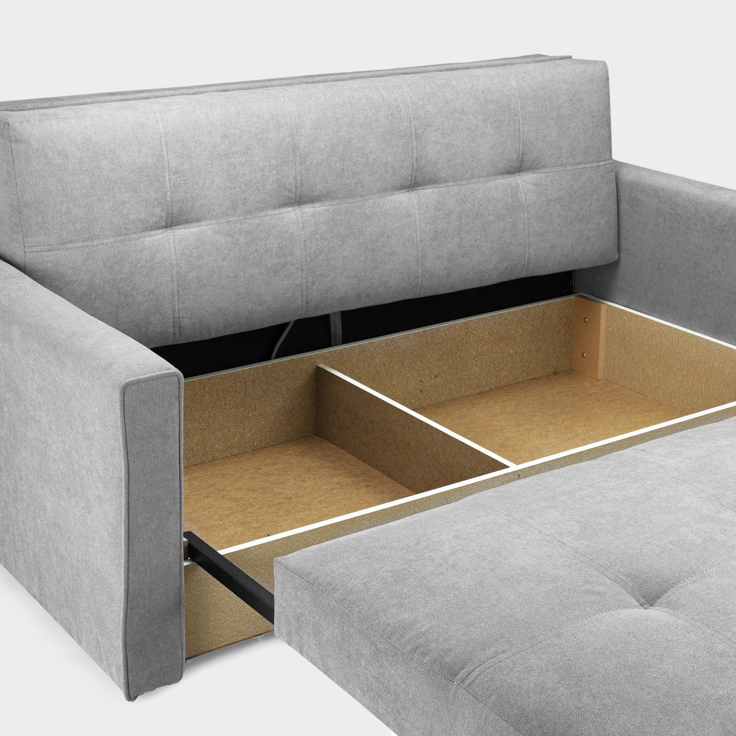 Viva 3 Seater Sofa Bed In Polyester Grey