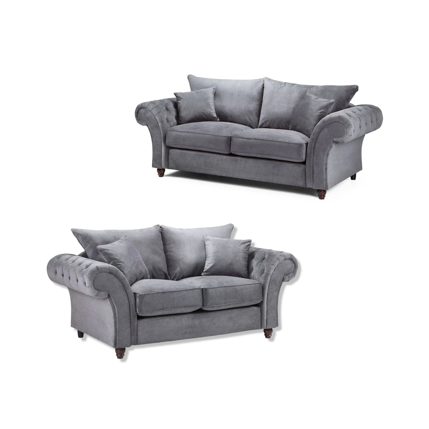 Windsor 3+2 Sofa Set In Grey
